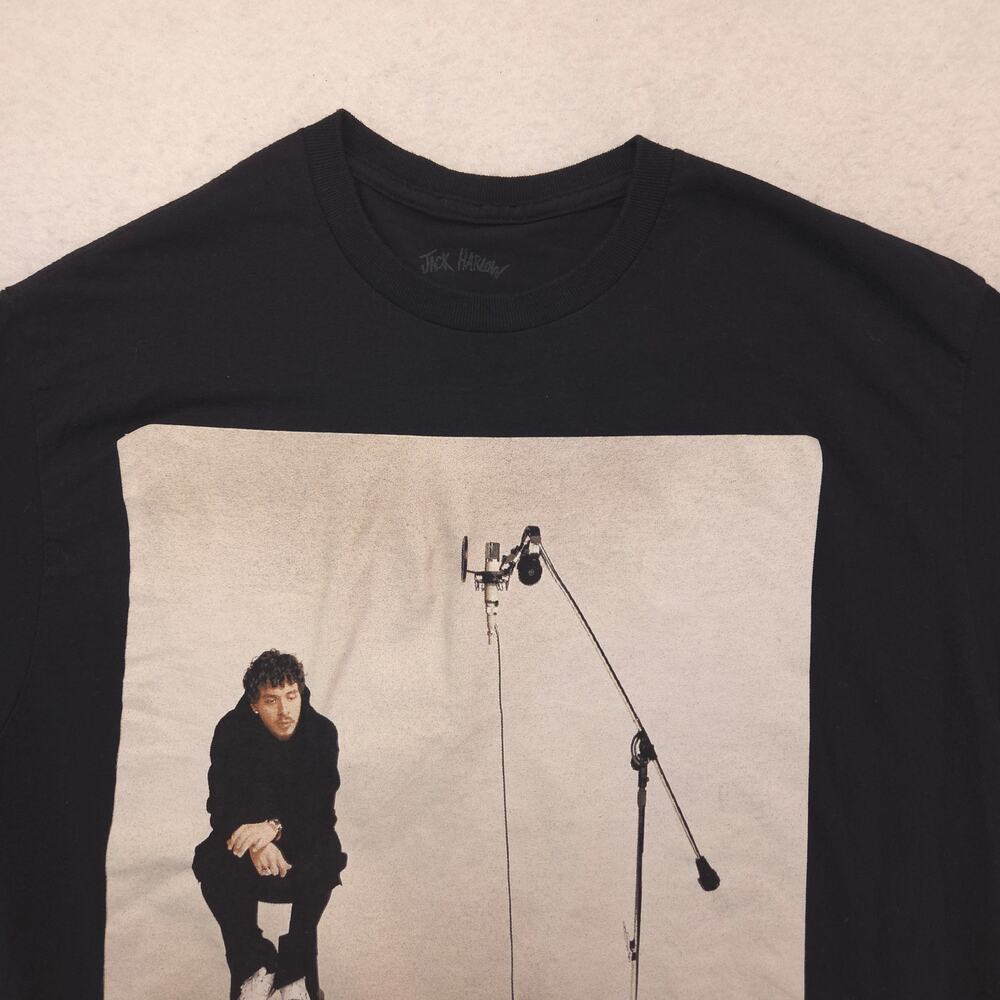 Jack Harlow Rap Crew Neck Short Sleeve T-Shirt Adult Mens Size Medium M Black